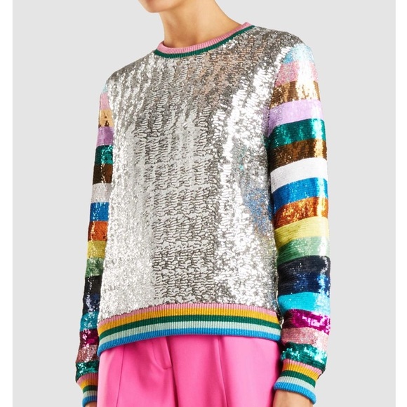 MARY KATRANTZOU Sweaters - Mary Katrantzou Magpie Sequin Sweater